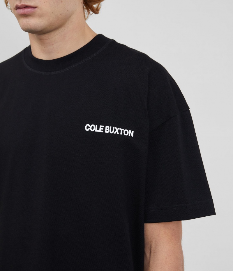 Men's Cole Buxton Cb Sportswear T Shirts Black | 93184YDNG