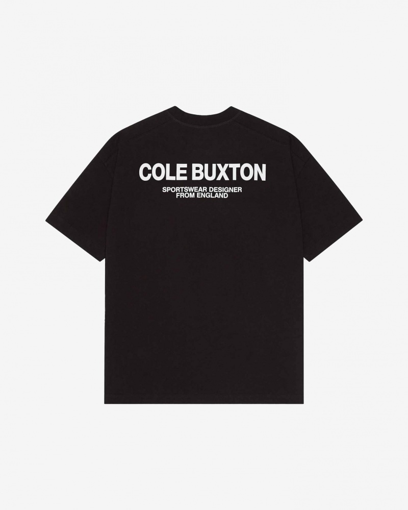 Men\'s Cole Buxton Cb Sportswear T Shirts Black | 93184YDNG