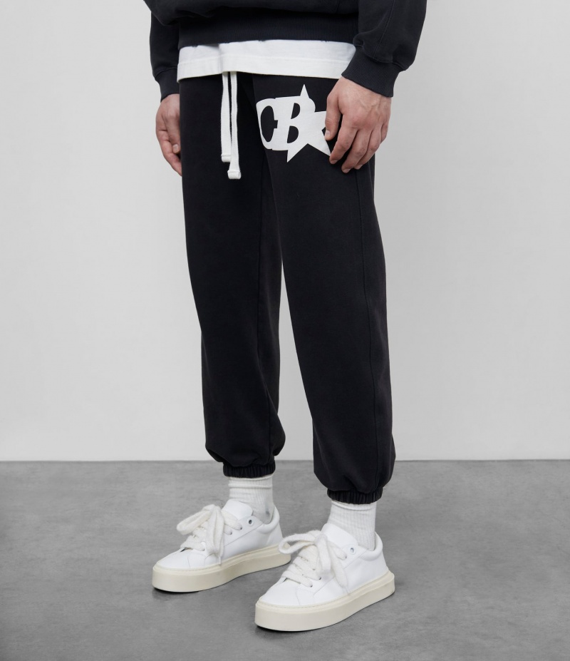 Men's Cole Buxton Cb Star Sweatpants Black | 08419JRGI