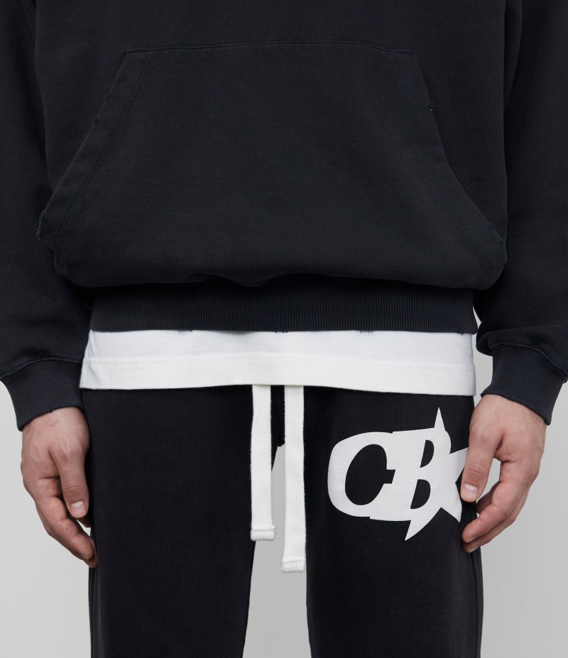 Men's Cole Buxton Cb Star Sweatpants Black | 08419JRGI