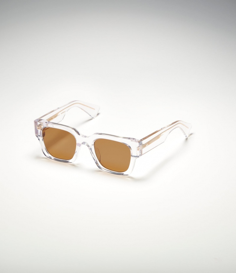 Men's Cole Buxton Cb X Lexxola Marshall Sunglasses White / Brown | 05169AJNK