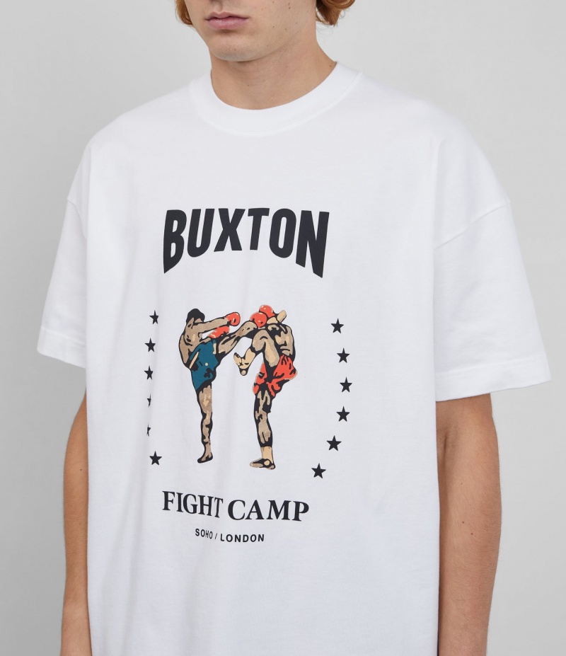 Men's Cole Buxton Fight Camp T Shirts White | 40362OYUR