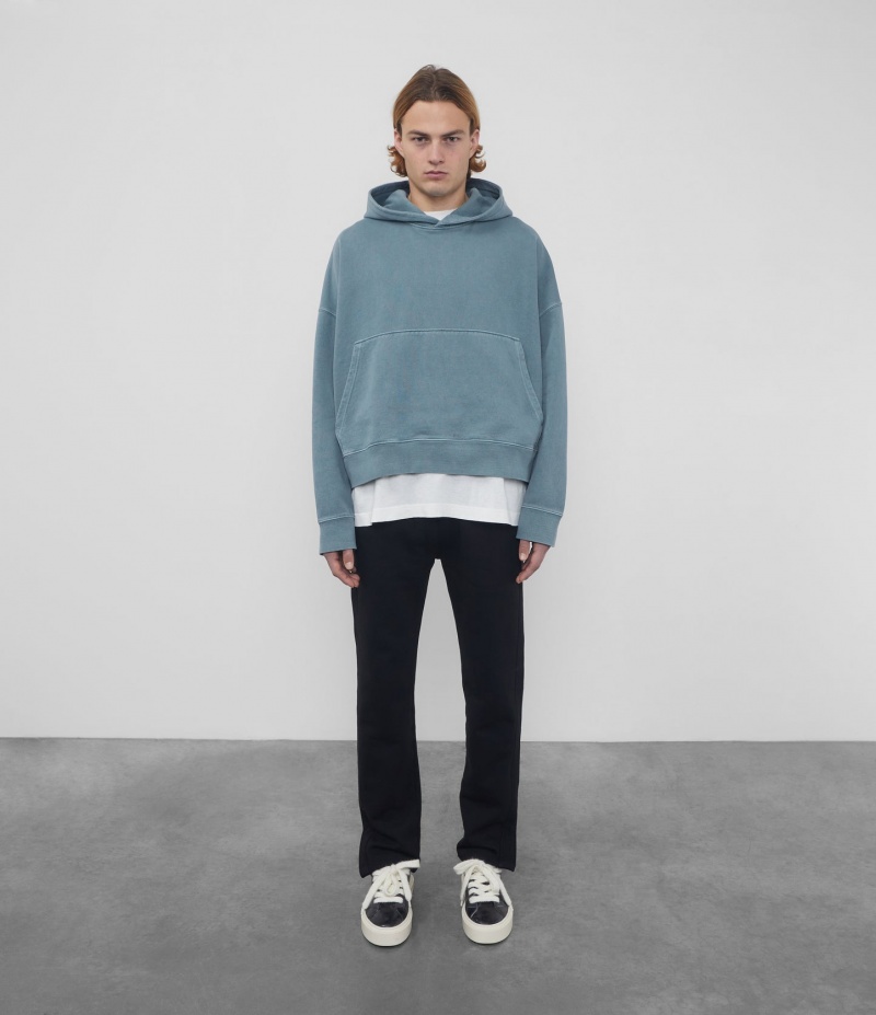 Men's Cole Buxton Heavyweight Cropped Hoodie Green | 97534KBTZ