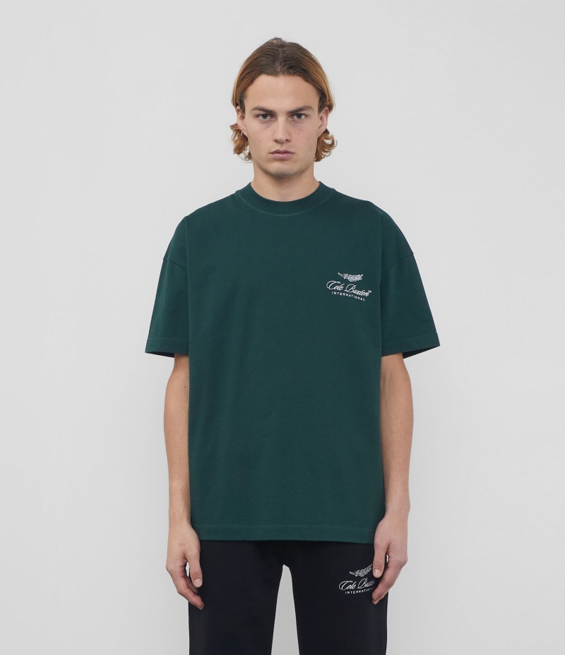 Men's Cole Buxton International T Shirts Green | 76081XKDS