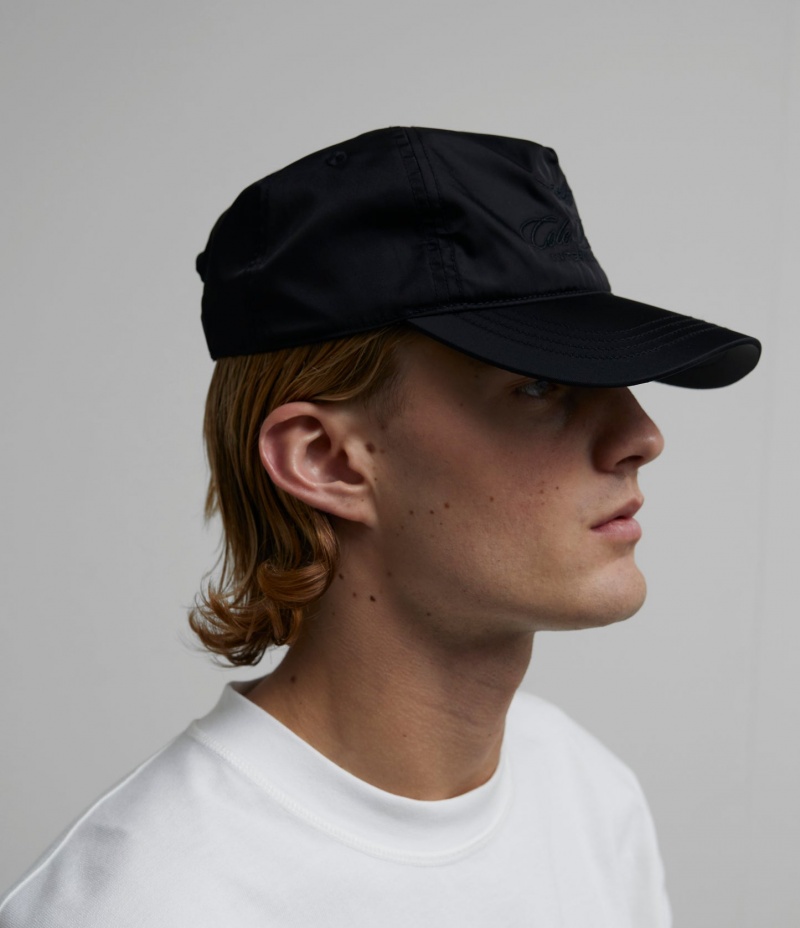 Men's Cole Buxton Nylon International Baseball Caps Black | 82614XEGJ