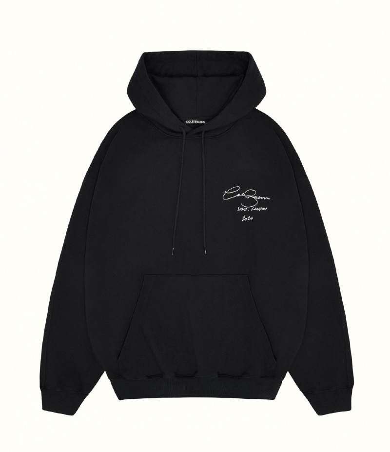 Men's Cole Buxton Signature Hoodie Black | 14736EDTH