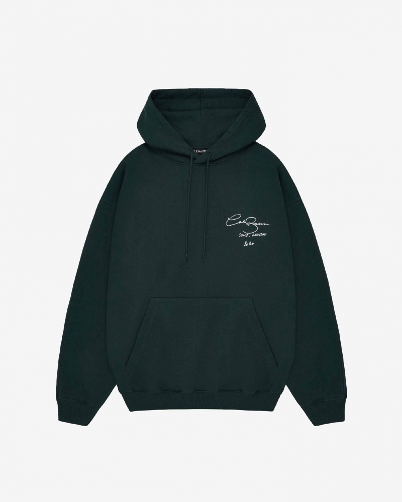 Men's Cole Buxton Signature Hoodie Green | 63489RCWU