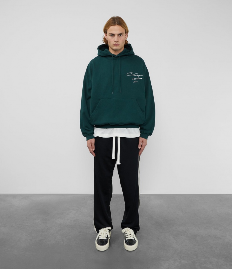 Men's Cole Buxton Signature Hoodie Green | 63489RCWU