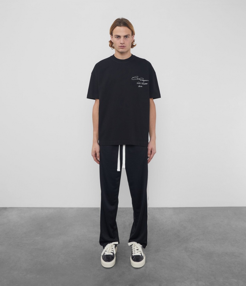 Men's Cole Buxton Signature T Shirts Black | 21498GOSI