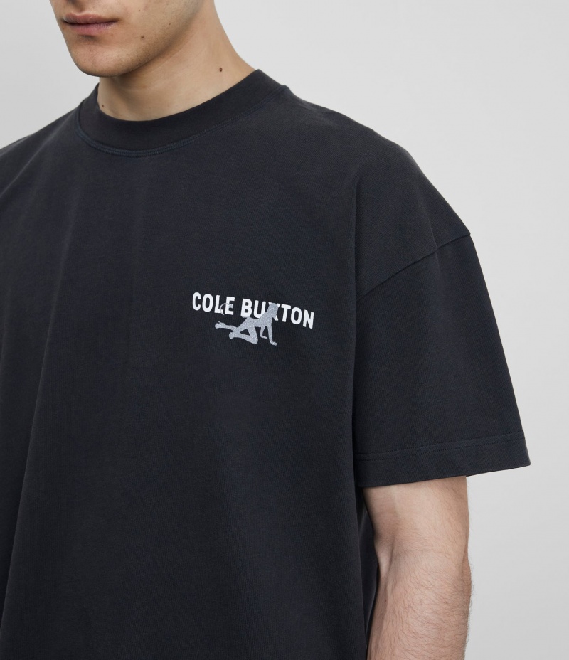 Men's Cole Buxton Soho Devil T Shirts Black | 02748NWFA