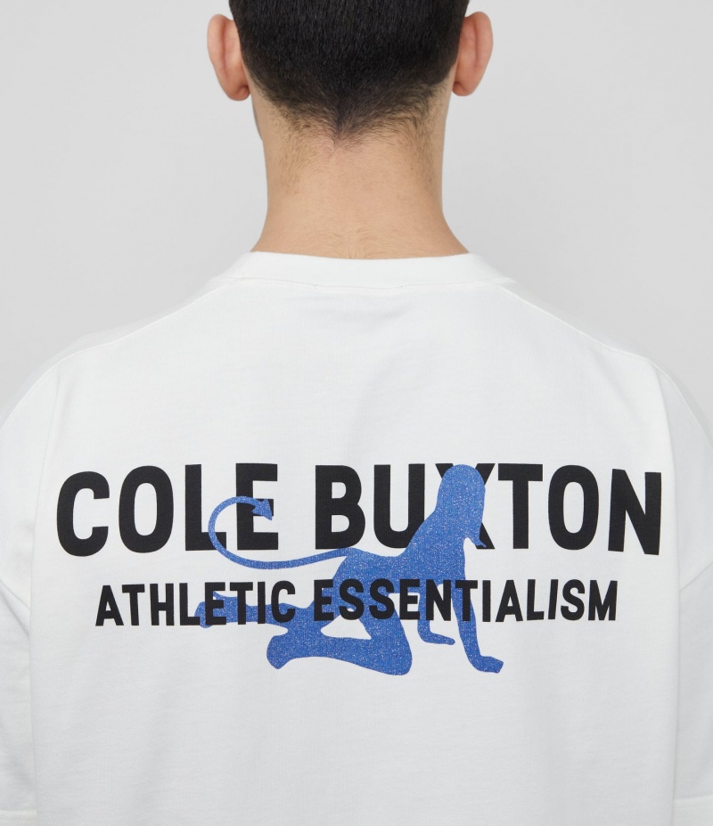 Men's Cole Buxton Soho Devil T Shirts White | 26549ASEY