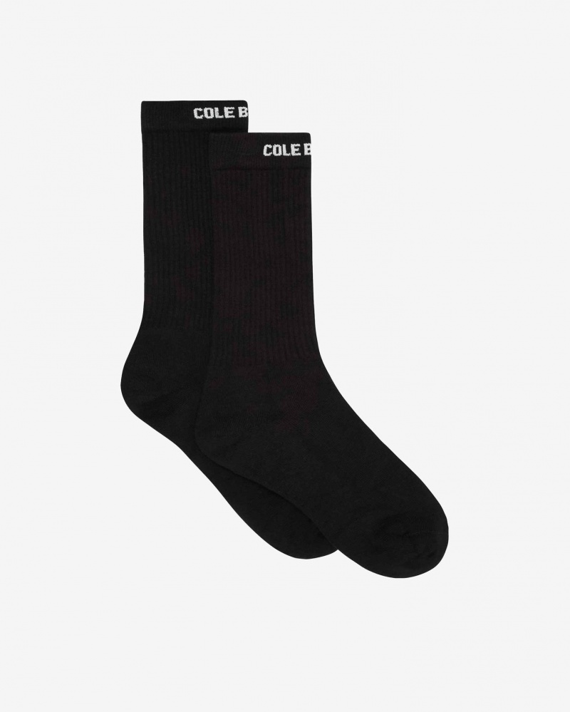 Men\'s Cole Buxton Sports Socks Black | 47130CFJM