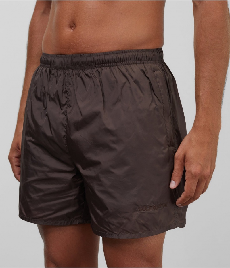 Men's Cole Buxton Swim Shorts Brown | 15962SVLJ