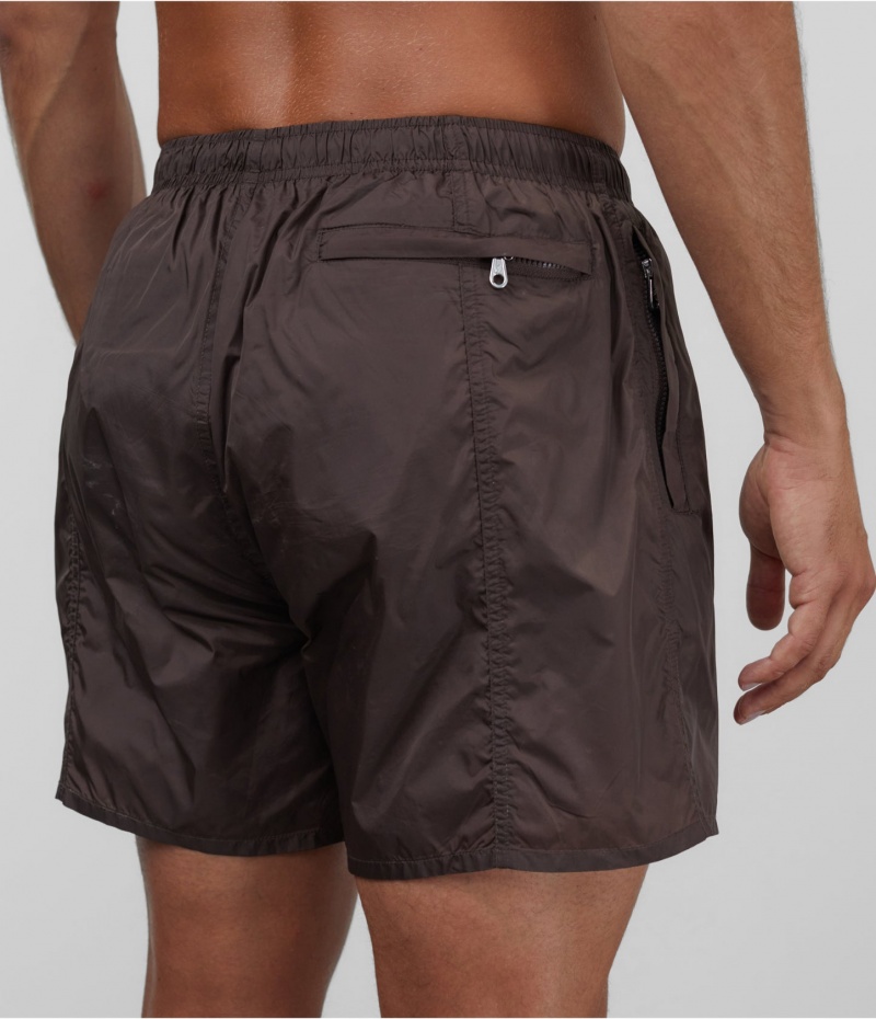 Men's Cole Buxton Swim Shorts Brown | 15962SVLJ