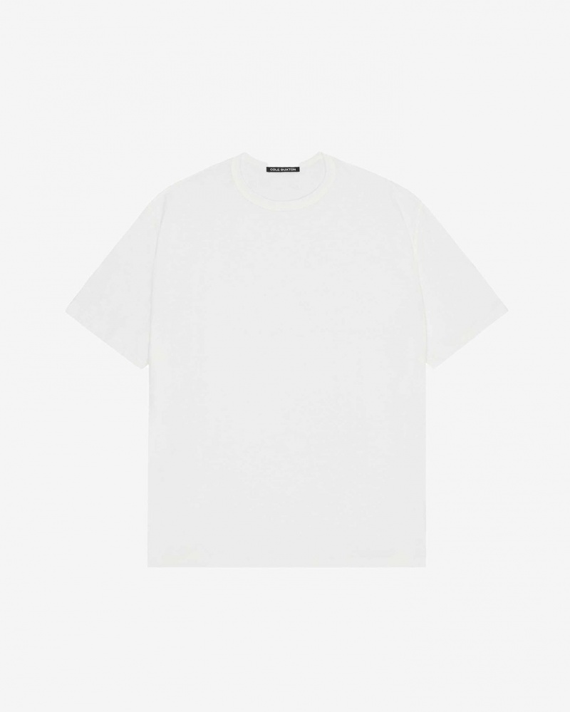 Men's Cole Buxton The Cole T Shirts White | 34025QYOC