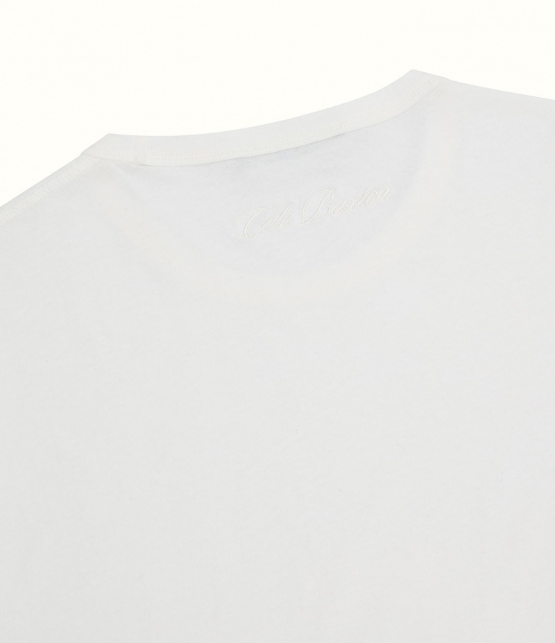 Men's Cole Buxton The Cole T Shirts White | 34025QYOC