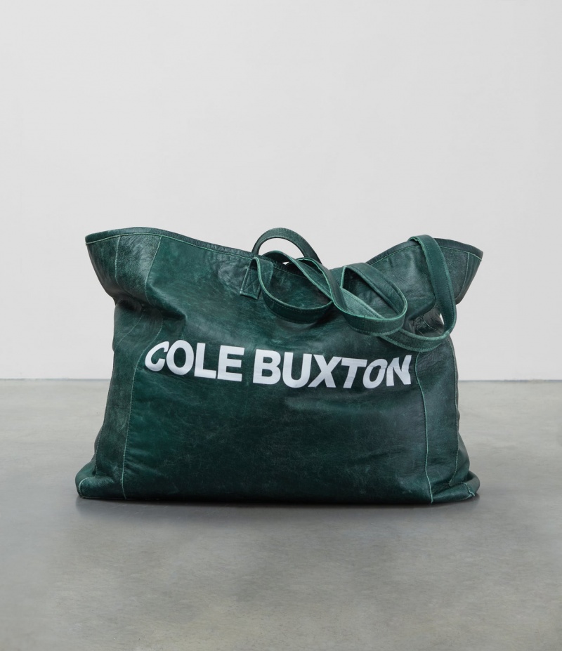 Men's Cole Buxton Xl Cracked Leather Bags Green | 19624FVRM