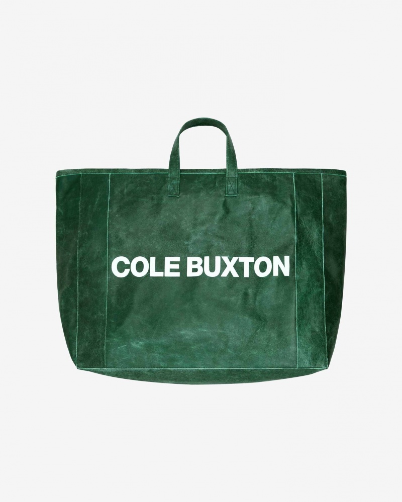 Men\'s Cole Buxton Xl Cracked Leather Bags Green | 19624FVRM