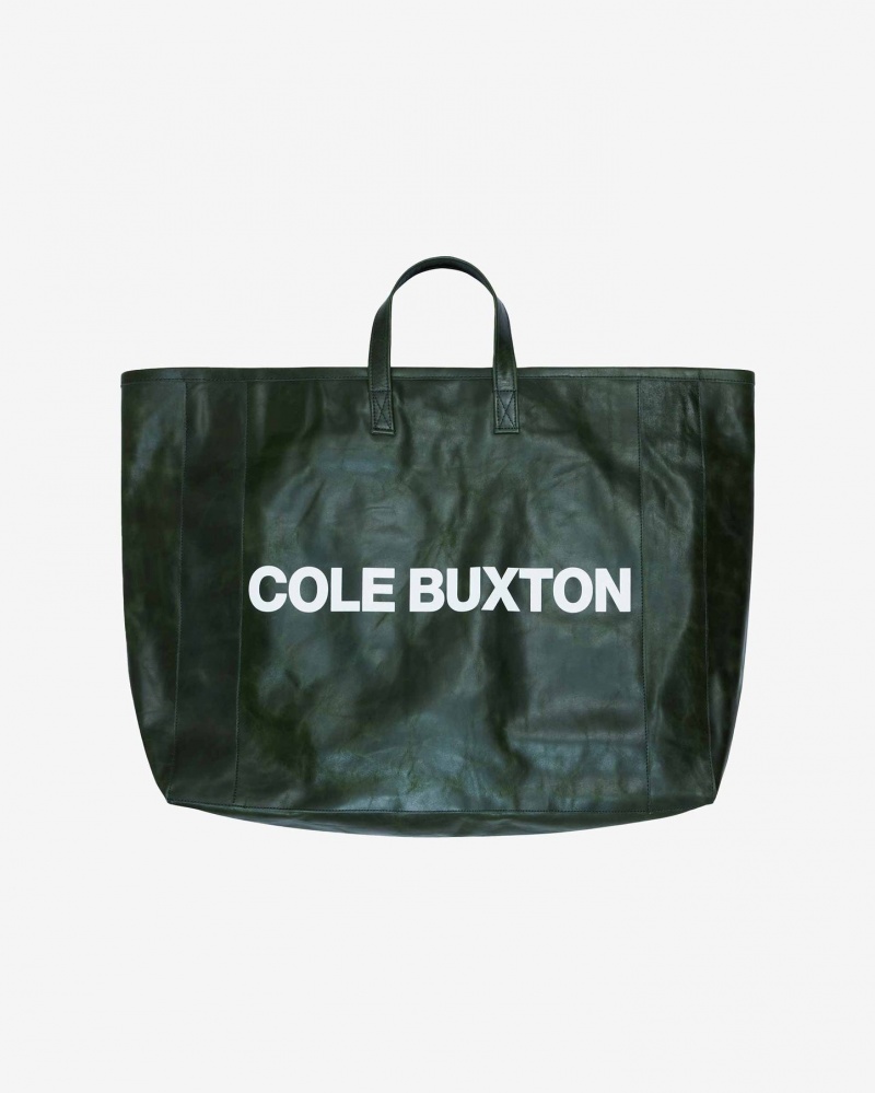 Men\'s Cole Buxton Xl Leather Bags Green | 48350REGB